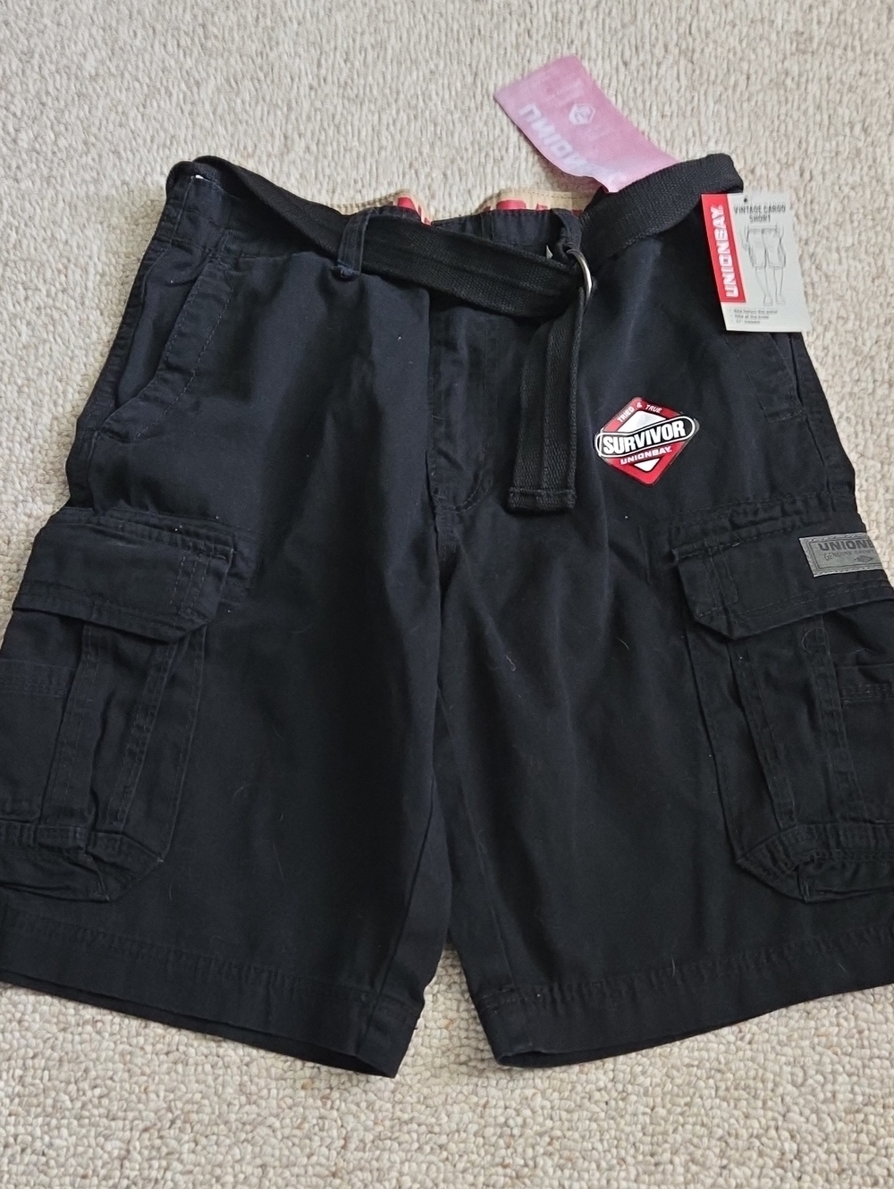 Unionbay Survivor Vintage Cargo Short Shorts Black Waist 32